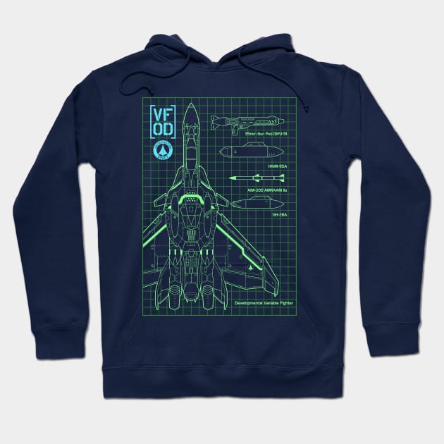 Macross VF0D Blueprint Hoodie by don_kuma